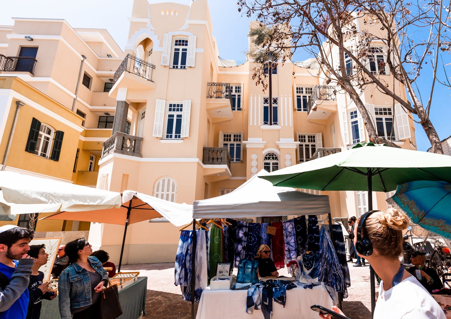 Nahalat Binyamin street market view from House of Palm building